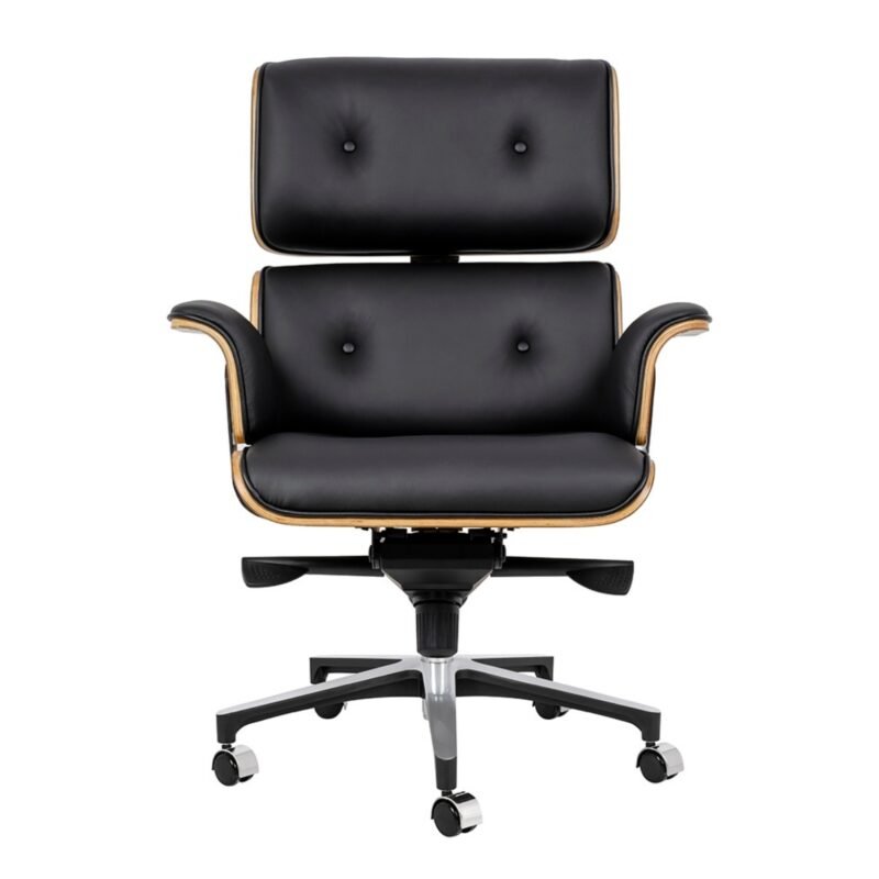 fauteuil de bureau design en cuir veritable deveci design