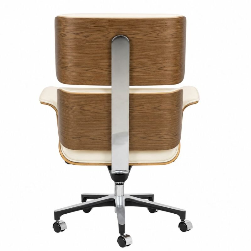 fauteuil bureau design contemporain bois noyer