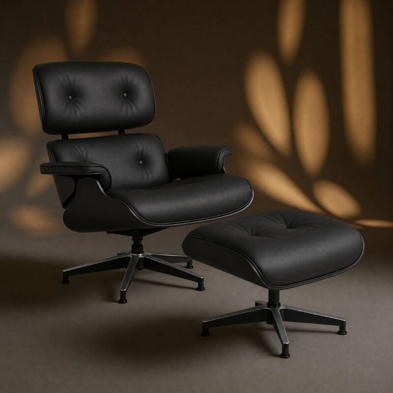 fauteuil relax cuir veritable noir