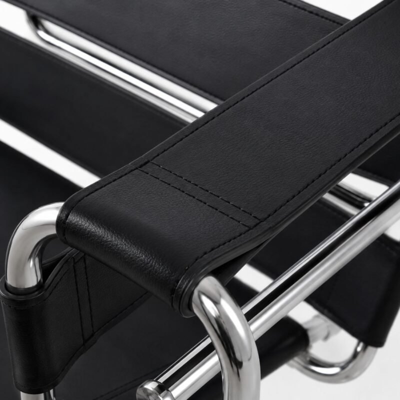 fauteuil cuir veritable structure tubulaire acier